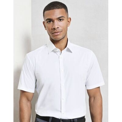 Premier Workwear PW246 Men´s Stretch Fit Poplin Short Sleeve Cotton Shirt Premier Workwear PW246 Men´s Stretch Fit Poplin Short Sleeve Cotton Shirt
