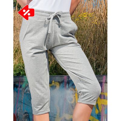 Build Your Brand BY067 Ladies` Terry 3/4 Jogging Pants Build Your Brand BY067 Ladies` Terry 3/4 Jogging Pants