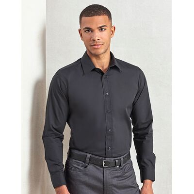 Premier Workwear PW204 Men´s Long Sleeve Fitted Poplin Shirt Premier Workwear PW204 Men´s Long Sleeve Fitted Poplin Shirt