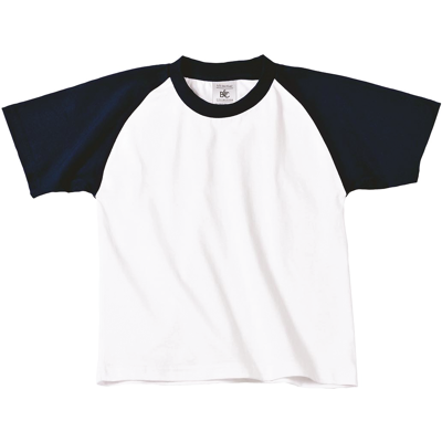 B&C CGTK350 Kids' Base-ball T-shirt twee kleuren B&C CGTK350 Kids' Base-ball T-shirt twee kleuren