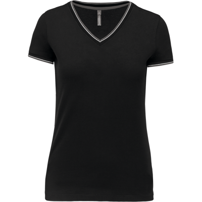 Kariban K394 Dames-T-shirt piqué V-hals Kariban K394 Dames-T-shirt piqué V-hals