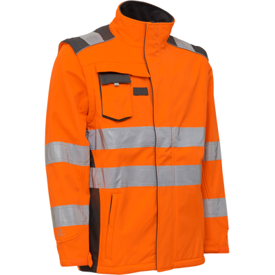 Elka Rainwear Elka 116504R Visible Xtreme Softshell jacket with extra length Elka Rainwear Elka 116504R Visible Xtreme Softshell jacket with extra length