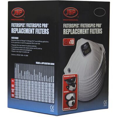 JSP ASG03B Filterspec FFP3V filters/10st JSP ASG03B Filterspec FFP3V filters/10st