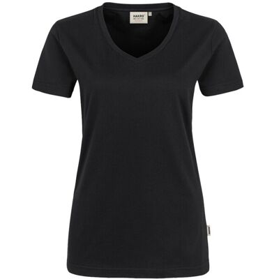 Hakro 0181 Women's V-neck shirt MIKRALINAR® - Zwart Hakro 0181 Women's V-neck shirt MIKRALINAR® - Zwart