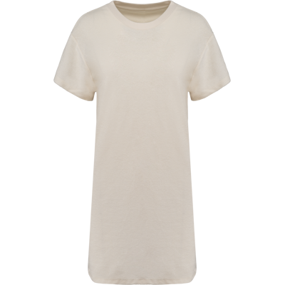 Native Spirit NS5028 Ecologische badstof t-shirtjurk met afhangende mouwen Native Spirit NS5028 Ecologische badstof t-shirtjurk met afhangende mouwen