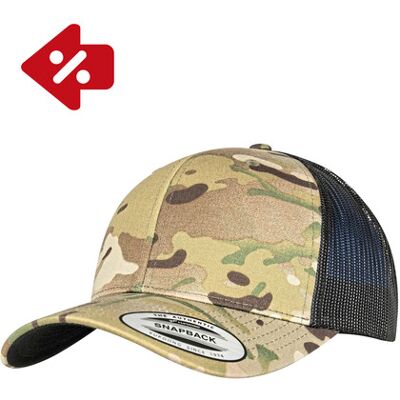 FLEXFIT FX6606MC Retro Trucker Multicam Cap FLEXFIT FX6606MC Retro Trucker Multicam Cap