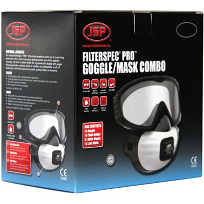 JSP AGE130 Filterspec FFP3V met Goggle JSP AGE130 Filterspec FFP3V met Goggle