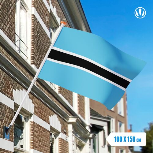 Vlaggenclub.nl vlag Botswana 100x150cm - Spunpoly