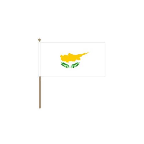 Vlaggenclub.nl Zwaaivlag Cyprus 30x45cm   stof