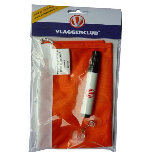 Vlaggenclub.nl Vlaggenclub pakket oranje vlag 30x45cm