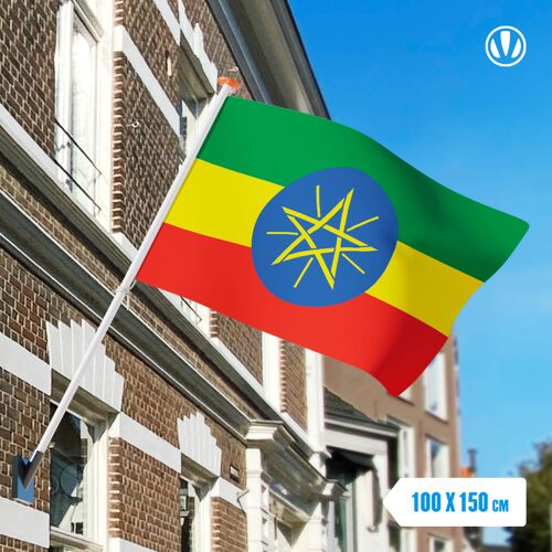 Vlaggenclub.nl vlag Ethiopië 100x150cm - Spunpoly