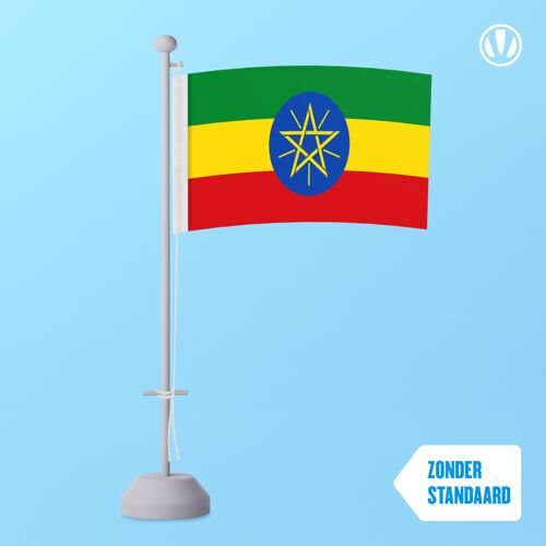 Vlaggenclub.nl Tafelvlag Ethiopie 10x15cm