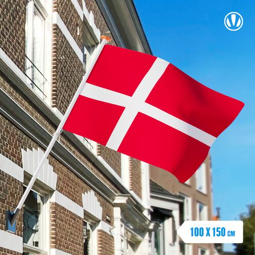 Vlaggenclub.nl vlag Denemarken 100x150cm - Spunpoly