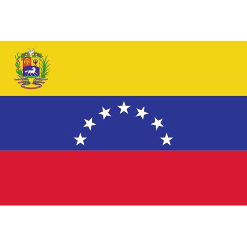 Vlaggenclub.nl vlag Venezuela 7 ster met wapen 100x150cm