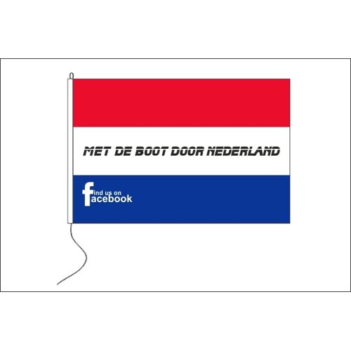 Vlaggenclub.nl Met de boot door Nederland 70x100cm vlag
