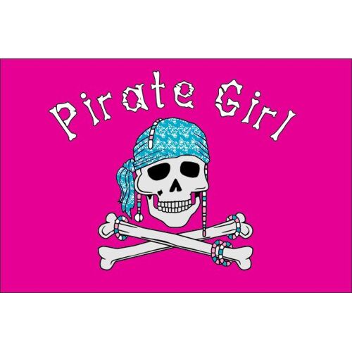 Vlaggenclub.nl Pirate Girl Piraten vlag 70x100cm