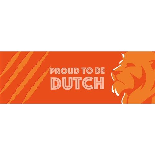 Vlaggenclub.nl Oranje spandoek 74x220cm