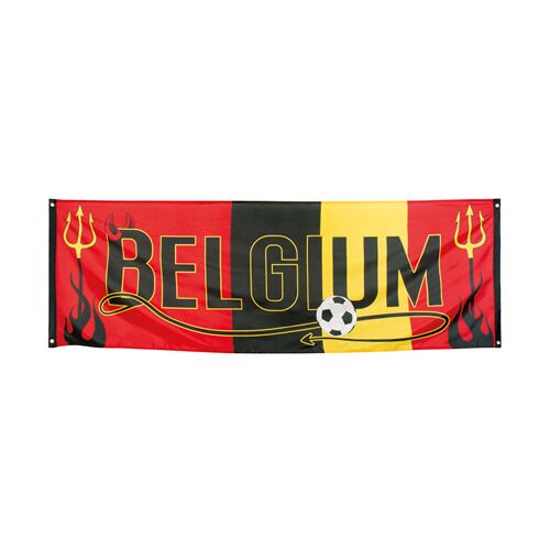 Vlaggenclub.nl Spandoek Belgie 74x220cm