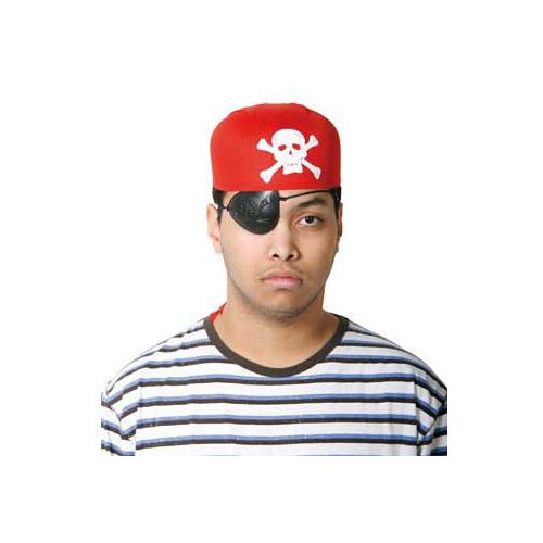 Vlaggenclub.nl Piratenhoed rood Piratencap