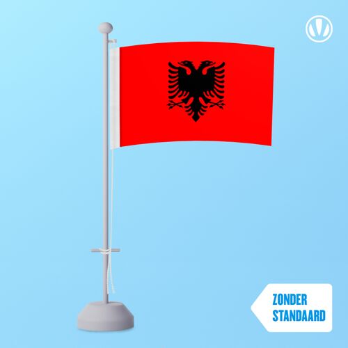 Vlaggenclub.nl Tafelvlag Albanie 10x15cm