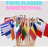 Vlaggenclub.nl Alle Tafelvlaggen Songfestival - met standaard   Complete set