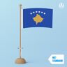 Vlaggenclub.nl Tafelvlag Kosovo 10x15cm   met standaard