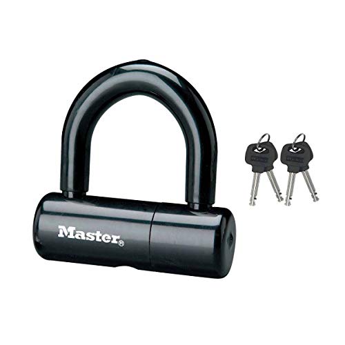 Master Lock 8118EURDPS Mini-U-slot voor Fiets en Motorfiets, 9x4 cm U-Lock, Gehard staal