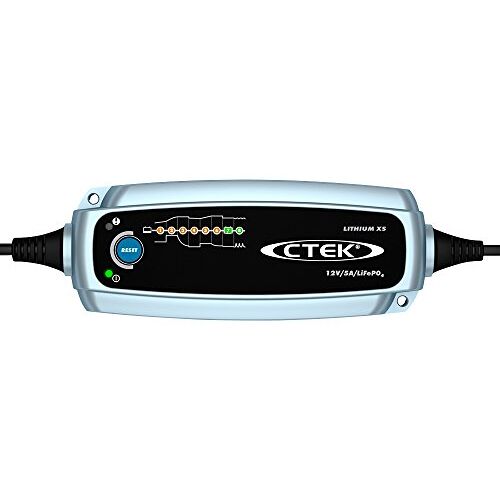 CTEK LITHIUM XS Batterijlader 12V, Lifepo4-Batterijlader, 12V-Lithiumbatterijlader, Slimme Batterijlader, Autolader, Batterijtenderlader, Batterijonderhoudsapparaat Met Aansluiten En Vergeten