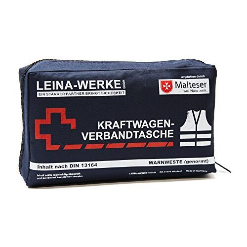 Leina 11029 Eerste Hulp Tas Compact Veiligheid West met Klittenband, Blauw/Wit/Rood