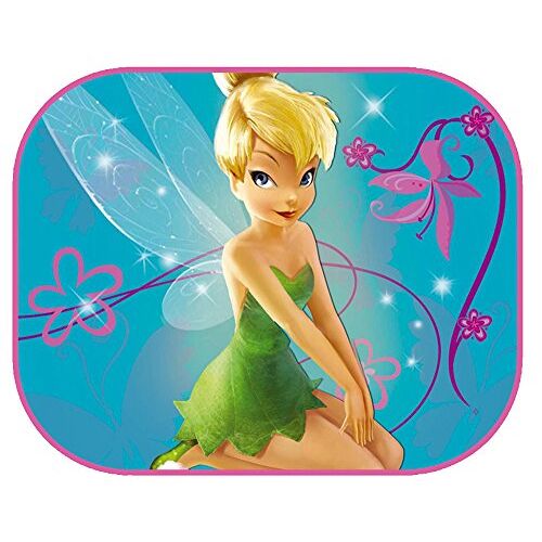Eurasia 2020 2-delig. Set zonwering"Disney Tinkerbell" zijruit zonneklep voor kinderen auto raambescherming meisjes Fairy/Fairies