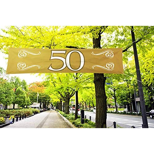 Folat 50 Jaar Gouden Jubileum Spandoek 180x40cm