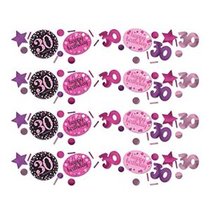 amscan 9900594 Confetti 30 Sparkling Celebration, folie/papier, 34 g, strooidecoratie, tafeldecoratie, verjaardag, Happy Birthday