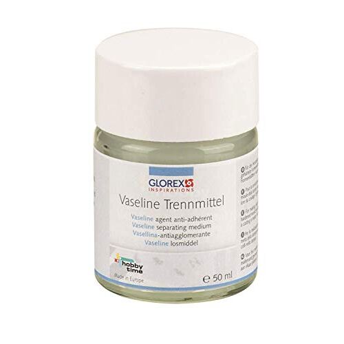 Glorex 6 2132 50 Vaseline lossingsmiddel, vaseline in 50 ml pot, beschermt de huid bij het maken van gipsverbanden zoals de babybuil