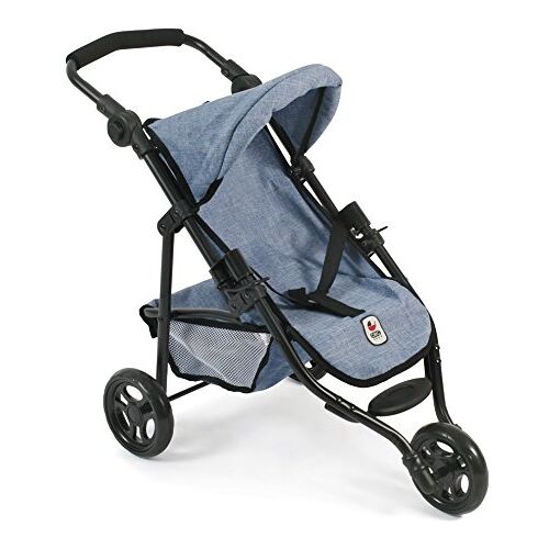 Bayer Chic 2000 Poppenbuggy Lola, joggingbuggy, poppenjogger, poppenwagen, jeans blauw