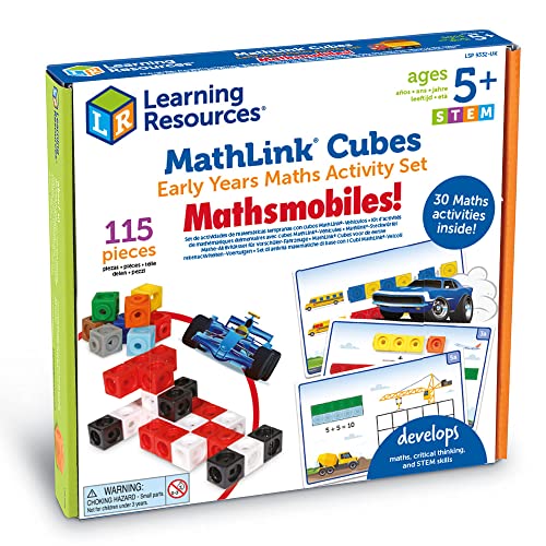 Learning Resources MathLink Kubussen Wiskundemobiel Vroeg Wiskunde 115-Stuk Activiteit Set