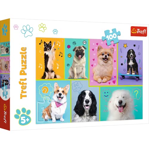 Trefl Puzzel, In de wereld van de hond, 100 elementen, voor kinderen vanaf 5 jaar