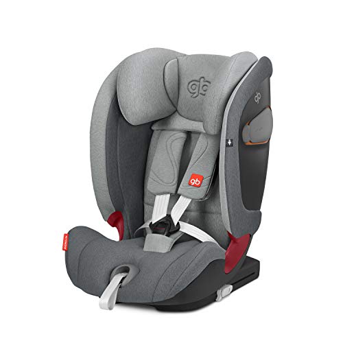 Cybex gb Gold Kinderautostoeltje, autostoeltje voor kinderen, Everna-Fix, voor auto's met ISOFIX, groep 1/2/3 (9-36 kg), vanaf ca. 9 maanden tot ca. 12 jaar, london grey