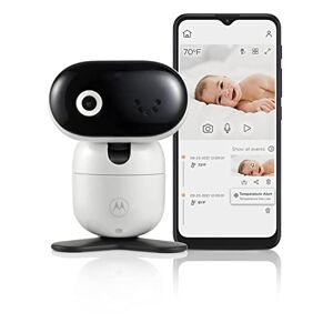 Motorola PIP1010 Con Babyfoon Baby Camera Bedienen met  App Kantelen, Draaien en Inzoomen Nachtzicht, Twee-Weg Communicatie, Slaapliedjes en Meer Wit