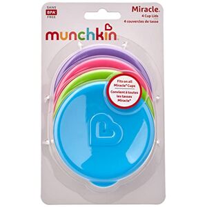 Munchkin Miracle Cup Lids, Fit All Miracle Cup Styles, Multicoloured, Pack of 4