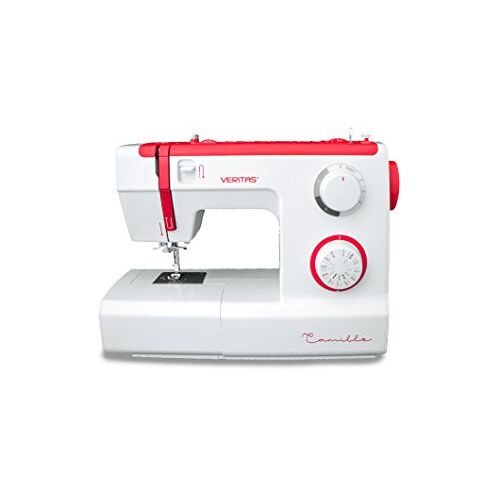 Veritas Camille Mechanische naaimachine voor beginners en gevorderden, 32 steekprogramma's, met vrije arm, inrijghulp en led-naailicht, 38,0 x 17,0 x 30,0 cm