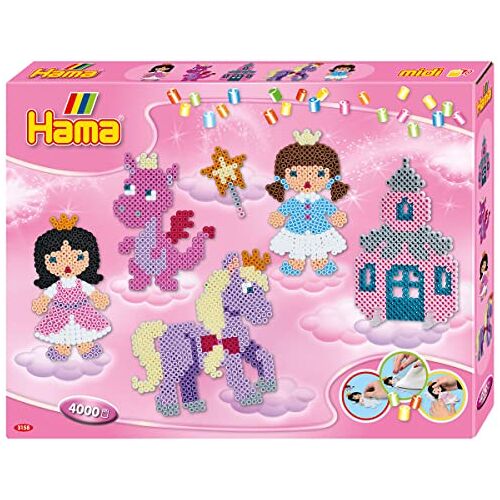 Hama Fantasie Fun Box 4000 kralen en 2 platen Strijkkralen Midi Knutselset