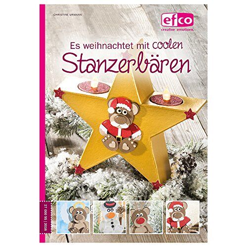 efco Boek Duits, Kerstmis met stansbeer knutselboek, papier, meerkleurig, 21 x 14,8 x 0,5 cm