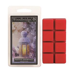 Woodbridge Festive Snowfall Geurwax voor geurlamp, geurwas, winter, 8 waxmelts voor geurlamp, kamergeur voor aromatherapie, 10 uur brandduur per melt, 68 g