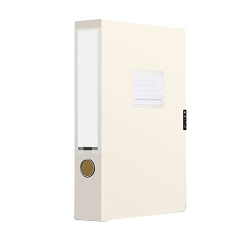 JOYLYJOME A4 Premium archiefdoos, 10 verpakkingen, geschikt voor het bewaren van documenten, retrokleur, waterdicht en stofdicht, A4 premium archiefdoos, 75 mm, wit