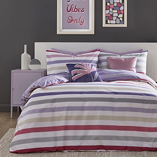 Fusion Carlson Stripe omkeerbare tweepersoonsbed tweepersoonsbed in paars