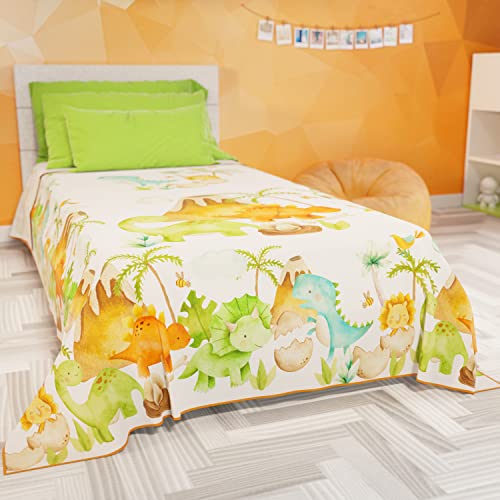 PETTI Artigiani Italiani Sprei voor Frans bed en zomer, Design Kids 01, 100% anti-allergische microvezel, 100% Made in Italy