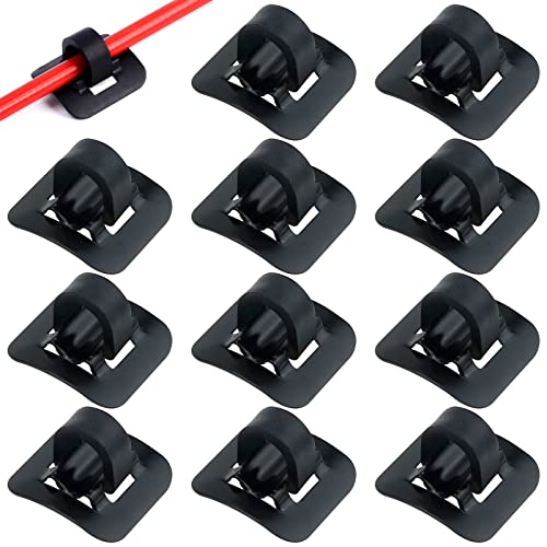 Juliyeh 通用 12 stuks fietsC-clip kabelgeleiding mountainbike remkabel kabelgeleiding aluminium fietsframe C-gesp remkabelgeleiding vaste basis voor fietsen mountainbikes vouwfietsen