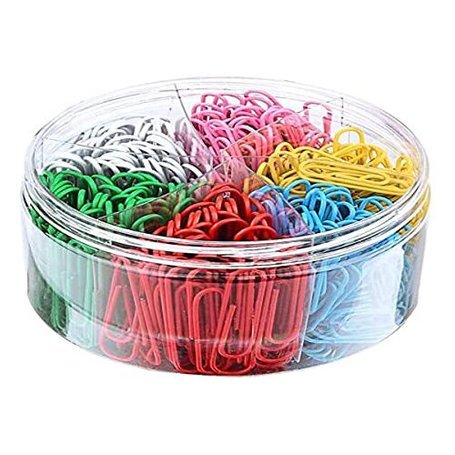 通用 Paperclips, grote paperclips, 300 stuks, 50 mm, gesorteerd, jumbo papercliphouder, kleurrijke enorme bladhouder voor bestanden, papieren, kantoorbenodigdheden