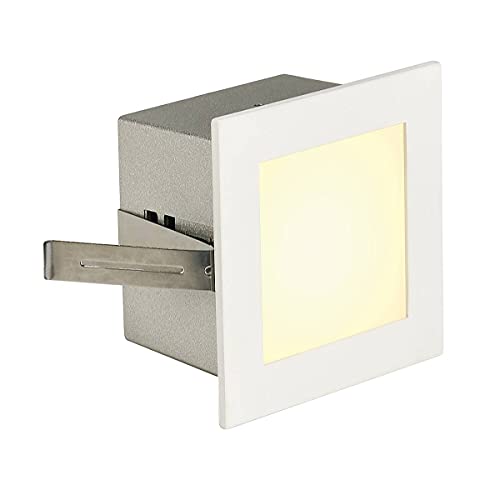 SLV wandinbouwarmatuur FRAME BASIC/plafond- en wandverlichting binnen, led spot, inbouwarmatuur, wandinbouwarmatuur, plafondspot / 3000K 1W 40lm wit