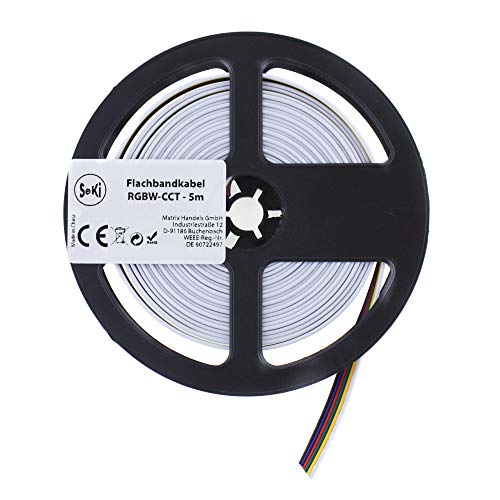 SeKi Lintkabel 6-polig voor RGBW+CCT LED-strip/band; verlenging LED RGBW CCT strips; 5 meter